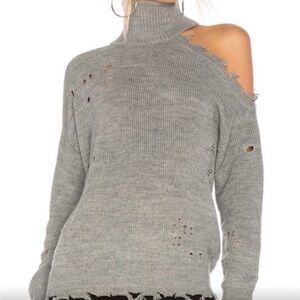 Lovers + Friends Arlington Turtleneck Sweater, Heather Grey XS - Worn Once!